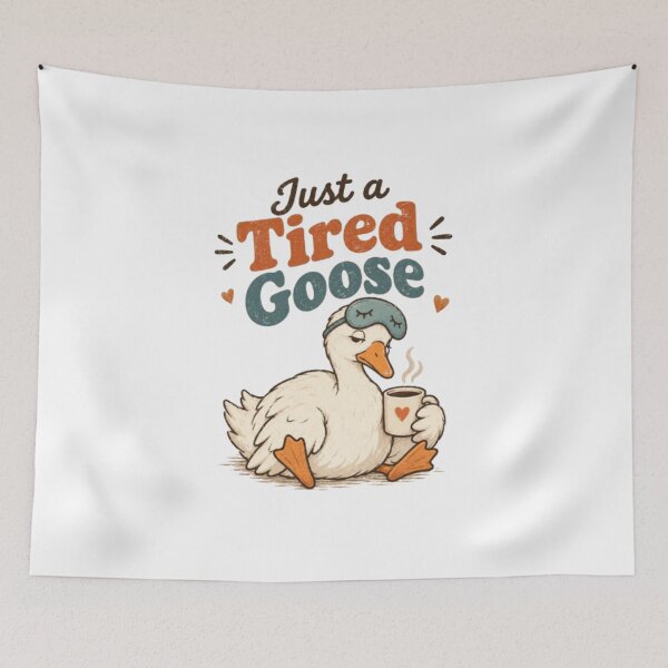 Item preview, Just a Tired Goose Funny Cute Bird Design designed and sold by Fouitered.