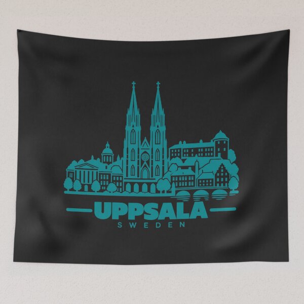 Item preview, Uppsala Sweden Line Art Landmark Poster designed and sold by CMYKStudio.