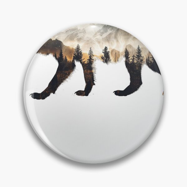 Item preview, Alaska Wolf Landscape Double. Exposure Nature Graphic designed and sold by VISIONSTURME.