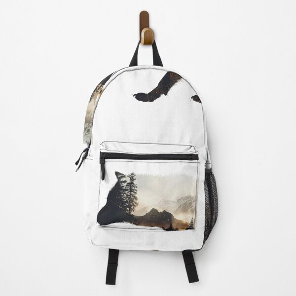 Item preview, Alaska Wolf Landscape Double. Exposure Nature Graphic designed and sold by VISIONSTURME.