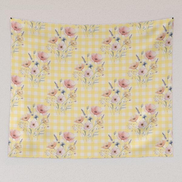 Item preview, Yellow Gingham Garden Pattern designed and sold by NNhu.