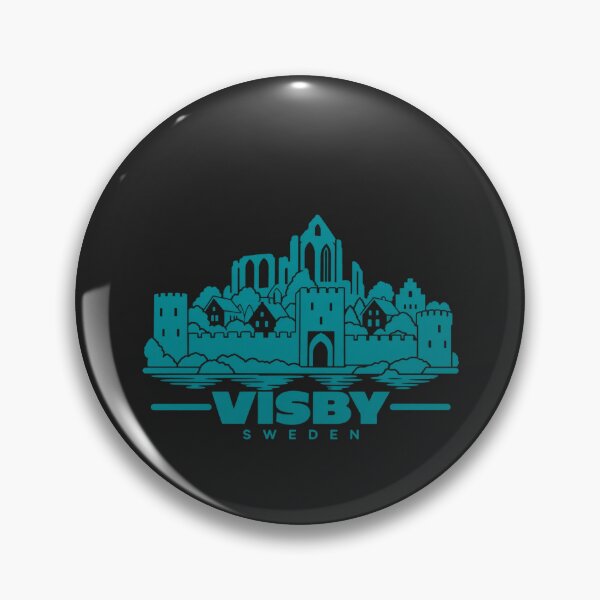 Item preview, Visby Sweden Line Art Landmark Poster designed and sold by CMYKStudio.