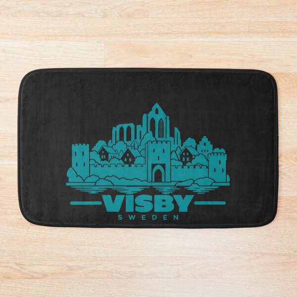 Item preview, Visby Sweden Line Art Landmark Poster designed and sold by CMYKStudio.