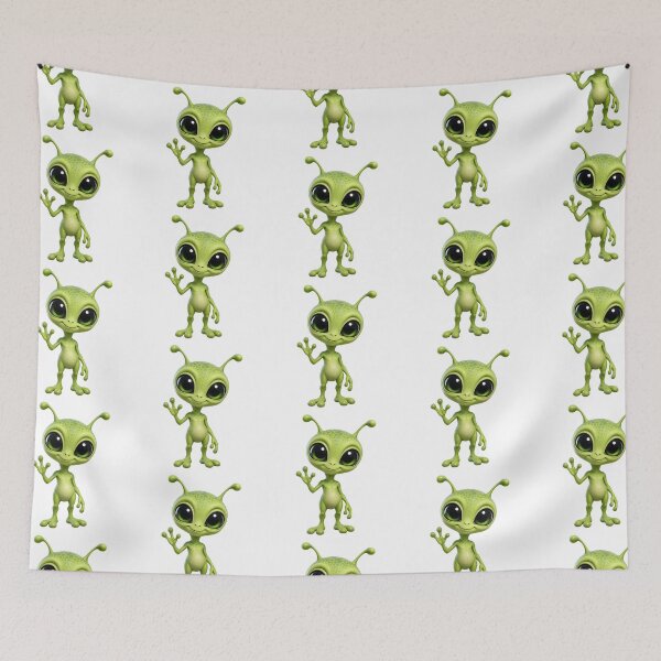 Item preview, Cute Alien Waving designed and sold by Moviebuff91.