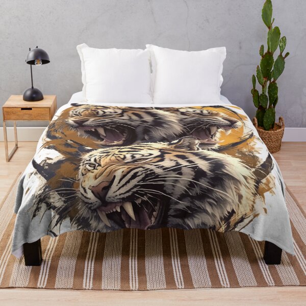 Item preview, Three Furious Tigers Wild Forest Nature Graphic designed and sold by VISIONSTURME.