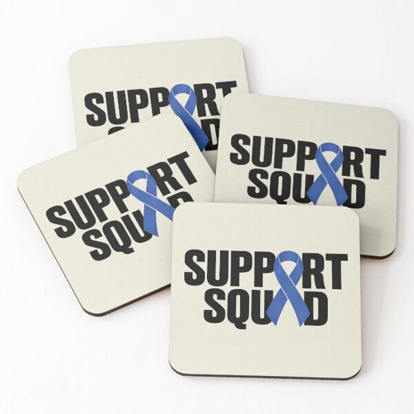 Item preview, Cancer Support Squad, Blue Colorectal Awareness Ribbon designed and sold by Sallyjoywaxart.