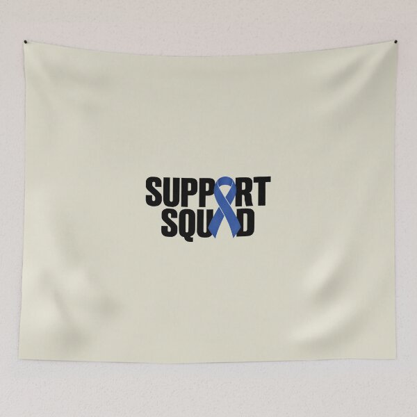 Item preview, Cancer Support Squad, Blue Colorectal Awareness Ribbon designed and sold by Sallyjoywaxart.