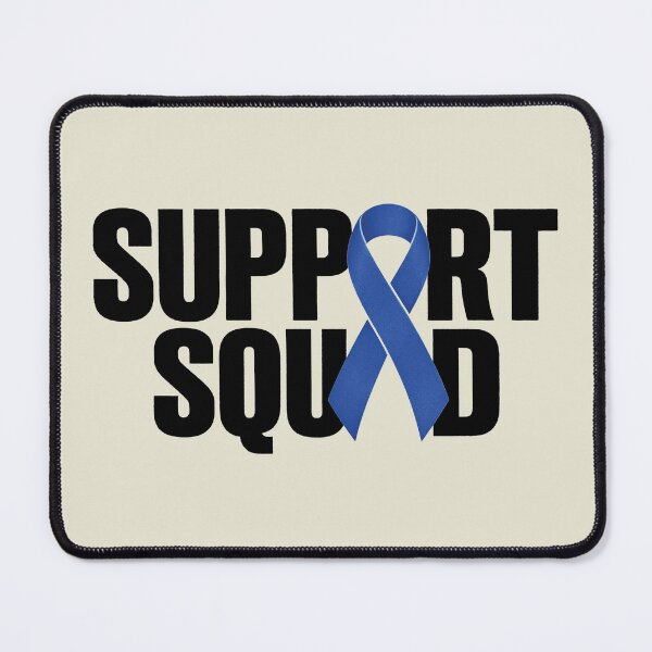 Item preview, Cancer Support Squad, Blue Colorectal Awareness Ribbon designed and sold by Sallyjoywaxart.