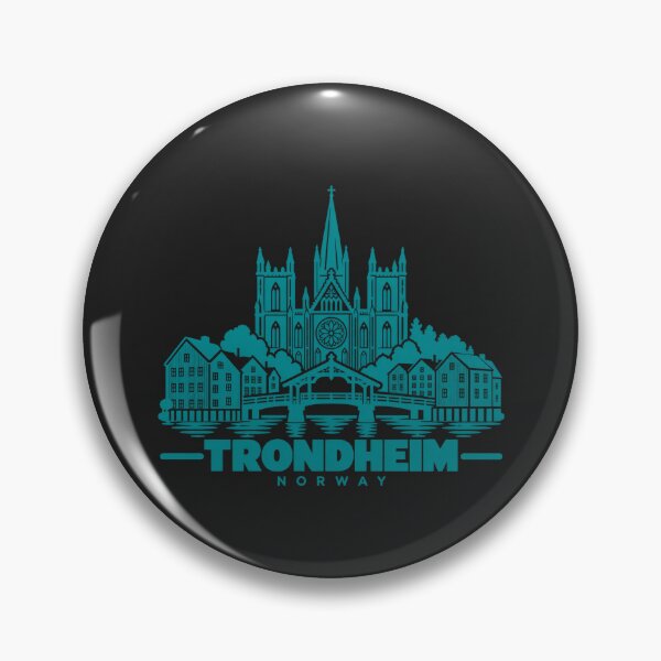 Item preview, Trondheim Norway Line Art Landmark Poster designed and sold by CMYKStudio.