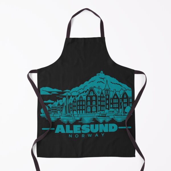 Item preview, Alesund Norway Line Art Coastline Poster designed and sold by CMYKStudio.