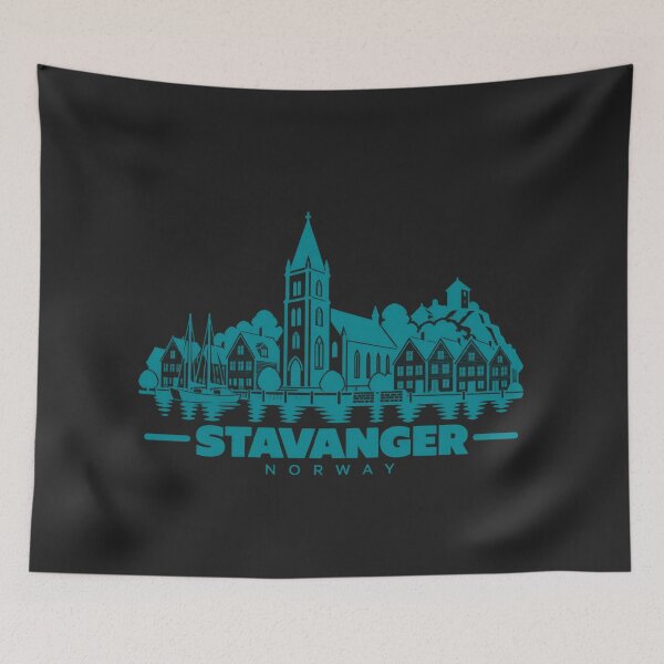 Item preview, Stavanger Norway Line Art Coastline Poster designed and sold by CMYKStudio.