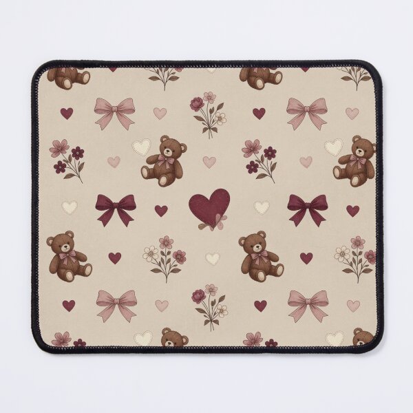 Item preview, Cute Teddy Bear Coquette Bow Floral Pattern designed and sold by LenNo9881.