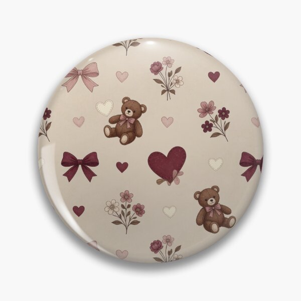 Item preview, Cute Teddy Bear Coquette Bow Floral Pattern designed and sold by LenNo9881.