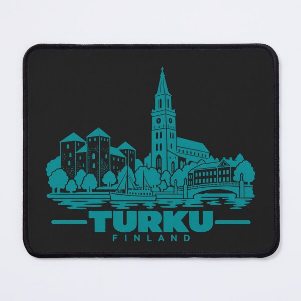 Item preview, Turku Finland Line Art Coastline Poster designed and sold by CMYKStudio.