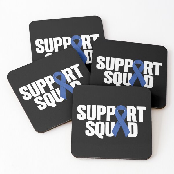 Item preview, Cancer Support Squad, Blue Colorectal Awareness Ribbon 2 designed and sold by Sallyjoywaxart.