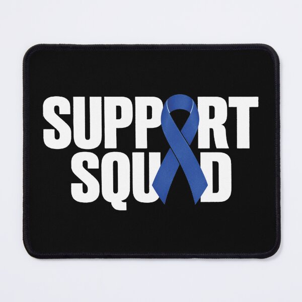 Item preview, Cancer Support Squad, Blue Colorectal Awareness Ribbon 2 designed and sold by Sallyjoywaxart.