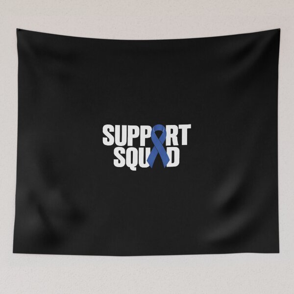Item preview, Cancer Support Squad, Blue Colorectal Awareness Ribbon 2 designed and sold by Sallyjoywaxart.