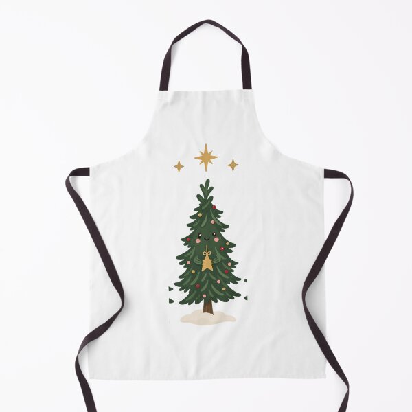 Item preview, Minimal Evergreen Christmas Tree with Golden Stars designed and sold by skyartdesign.