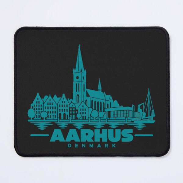 Item preview, Aarhus Denmark Line Art Skyline Poster designed and sold by CMYKStudio.