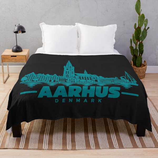 Item preview, Aarhus Denmark Line Art Skyline Poster designed and sold by CMYKStudio.
