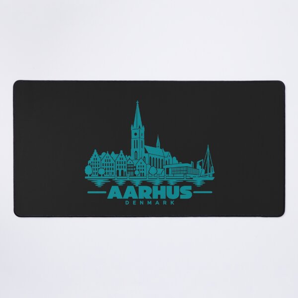 Item preview, Aarhus Denmark Line Art Skyline Poster designed and sold by CMYKStudio.