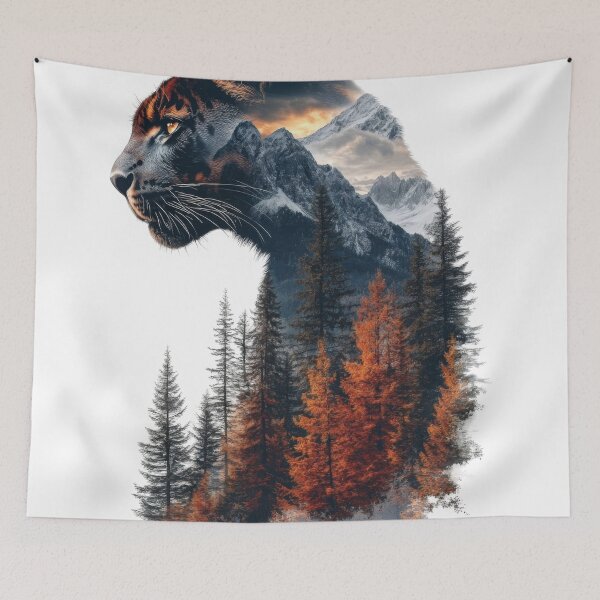 Item preview, Leopard Forest Fusion Double .Exposure Nature Graphic  designed and sold by VISIONSTURME.