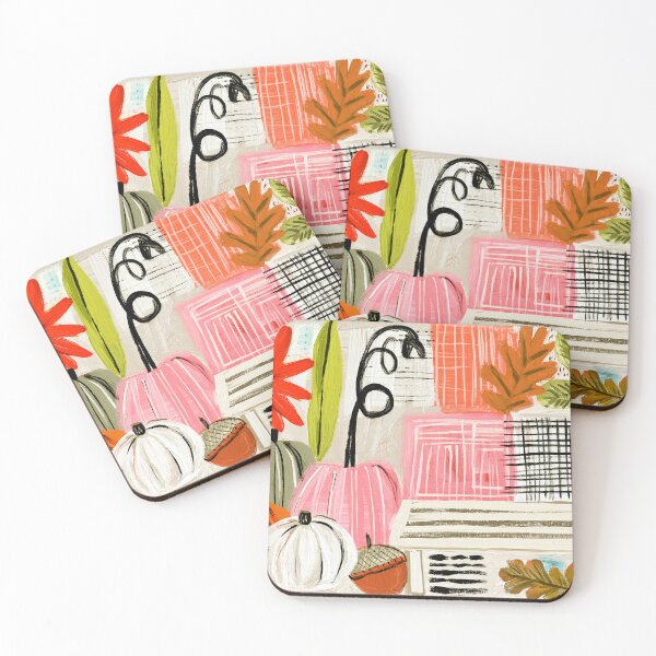 Item preview, Colorful Autumn Pumpkins, Leaves and Acorns with Bold Shapes and Festive Seasonal Patterns designed and sold by OlfactoART Studio.