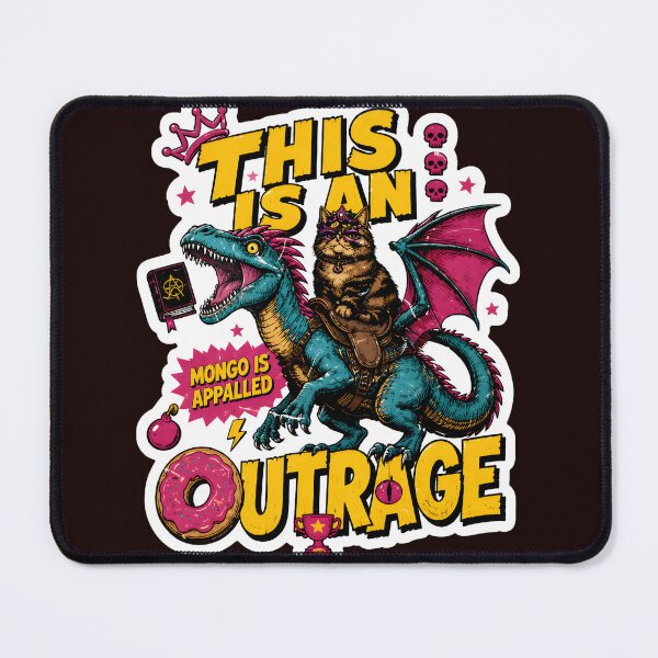Item preview, Dragon Cat Meme Outrage Crown Anarchy Donut Art designed and sold by drawfreak.