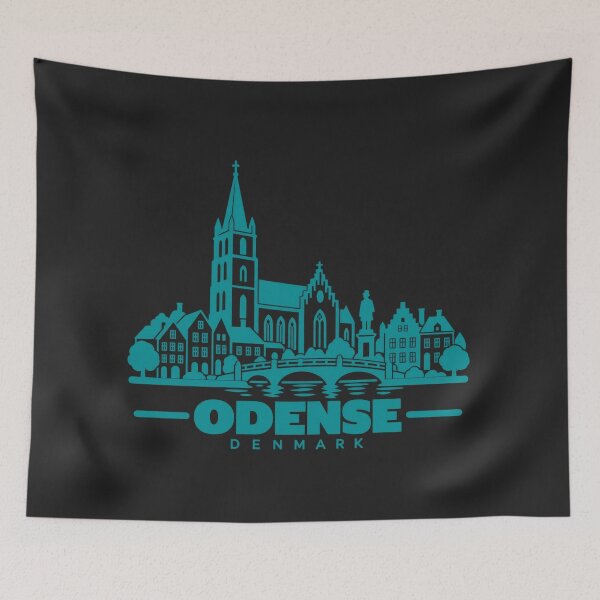 Item preview, Odense Denmark Line Art Landmark Poster designed and sold by CMYKStudio.