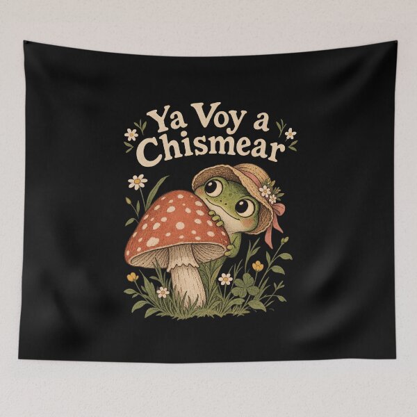Item preview, Ya Voy a Chismear Frog Meme – Funny Spanish Gossip Cottagecore Frog designed and sold by Lina Caro.
