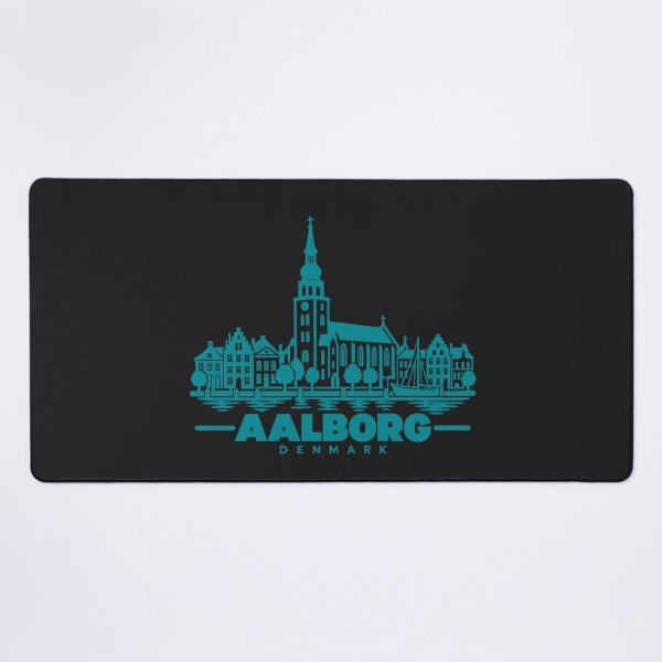 Item preview, Aalborg Denmark Line Art Skyline Poster designed and sold by CMYKStudio.