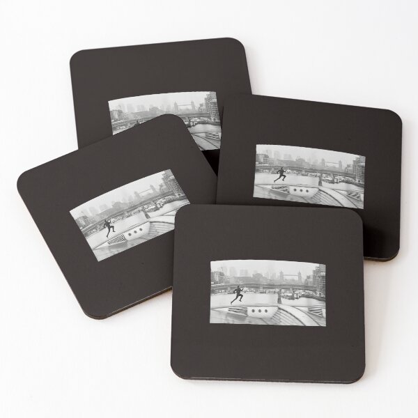 Item preview, Urban Run Monochrome Action Cityscape designed and sold by MouDesignArt.