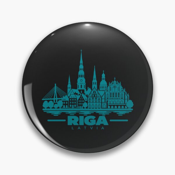 Artikelvorschau, Riga, Lettland, Skyline-Poster (Linienkunst) entworfen und verkauft von CMYKStudio.
