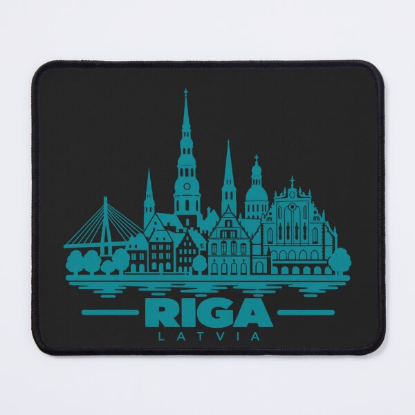 Item preview, Riga Latvia Line Art Skyline Poster designed and sold by CMYKStudio.