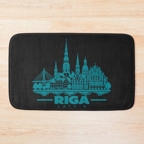 Item preview, Riga Latvia Line Art Skyline Poster designed and sold by CMYKStudio.