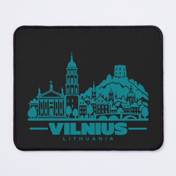 Item preview, Vilnius Lithuania Line Art Skyline Poster designed and sold by CMYKStudio.