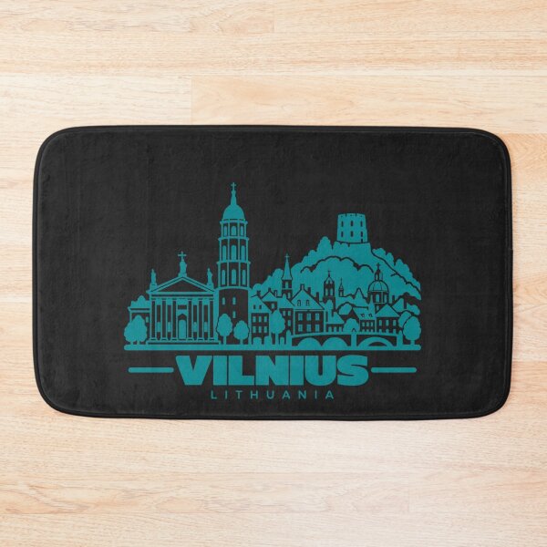 Item preview, Vilnius Lithuania Line Art Skyline Poster designed and sold by CMYKStudio.