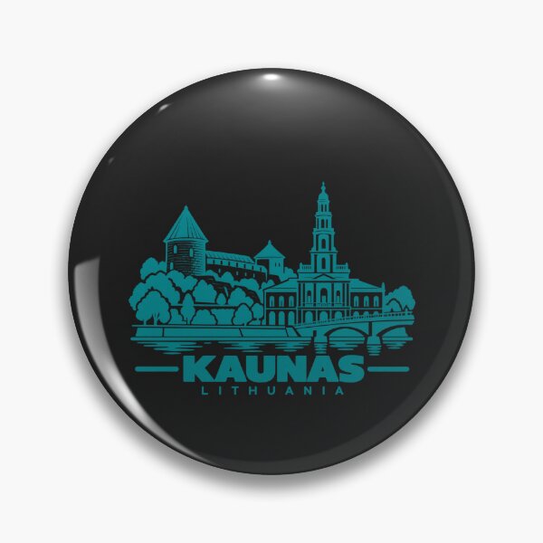 Item preview, Kaunas Lithuania Line Art Landmark Poster designed and sold by CMYKStudio.