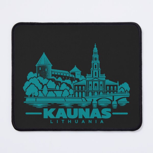 Item preview, Kaunas Lithuania Line Art Landmark Poster designed and sold by CMYKStudio.