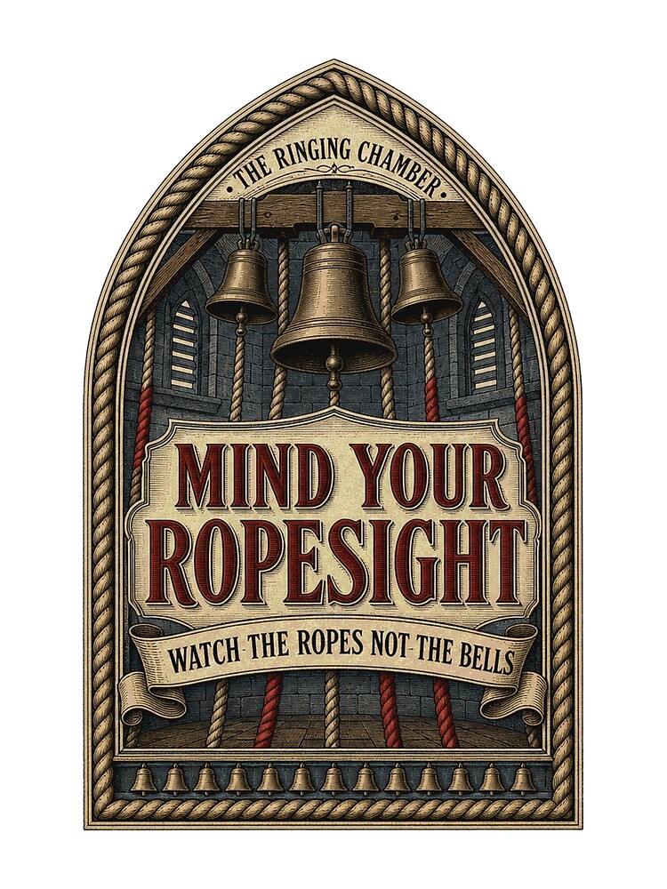 Thumbnail 3 of 3, Scarf, Mind Your Ropesight Bell Ringing Ropesight Emblem designed and sold by BoosterShop.