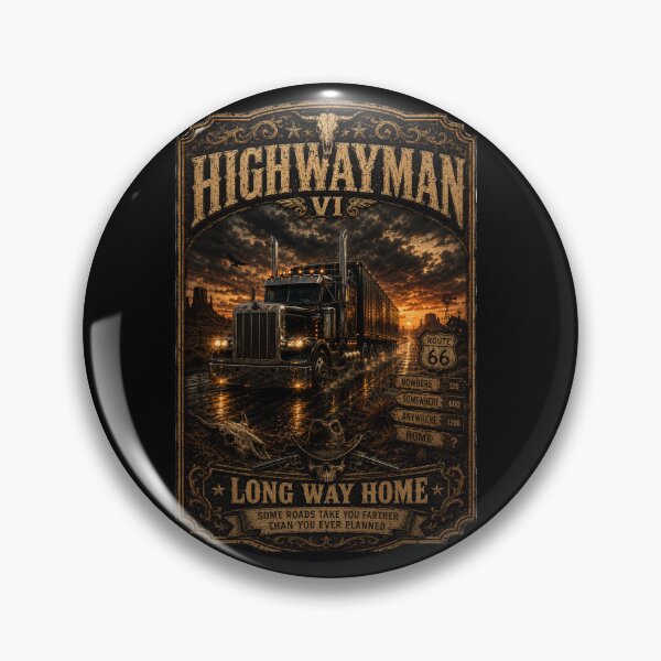 Item preview, Highwayman Long Way Home Trucker Art designed and sold by No Kings Bling.