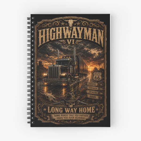Item preview, Highwayman Long Way Home Trucker Art designed and sold by No Kings Bling.
