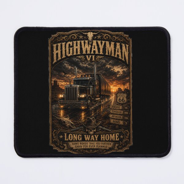 Item preview, Highwayman Long Way Home Trucker Art designed and sold by No Kings Bling.