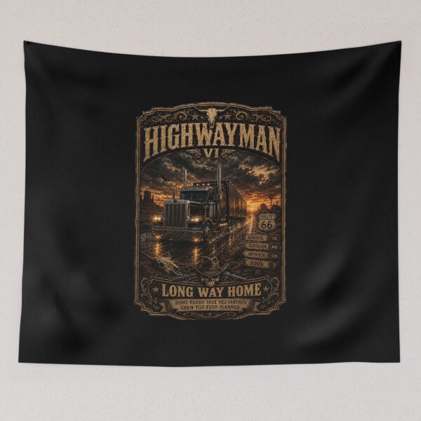 Item preview, Highwayman Long Way Home Trucker Art designed and sold by No Kings Bling.