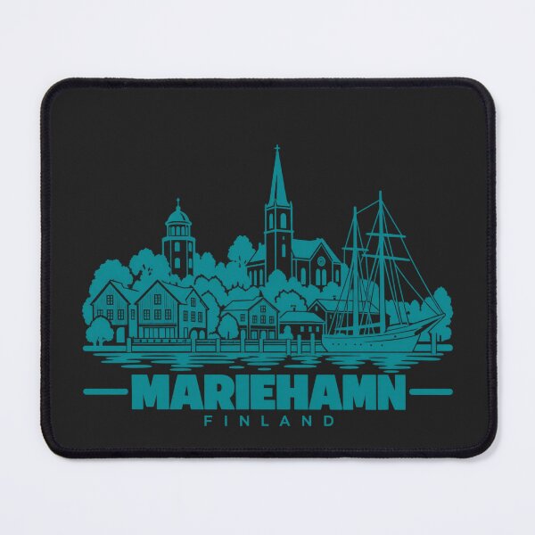 Item preview, Mariehamn Finland Line Art Coastline Poster designed and sold by CMYKStudio.