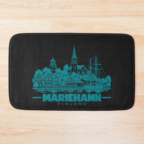 Item preview, Mariehamn Finland Line Art Coastline Poster designed and sold by CMYKStudio.