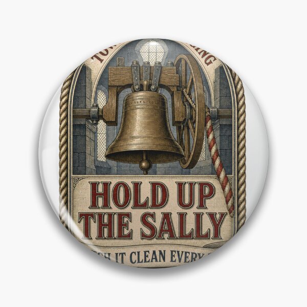 Item preview, Hold Up The Sally bell rope tower window emblem designed and sold by BoosterShop.