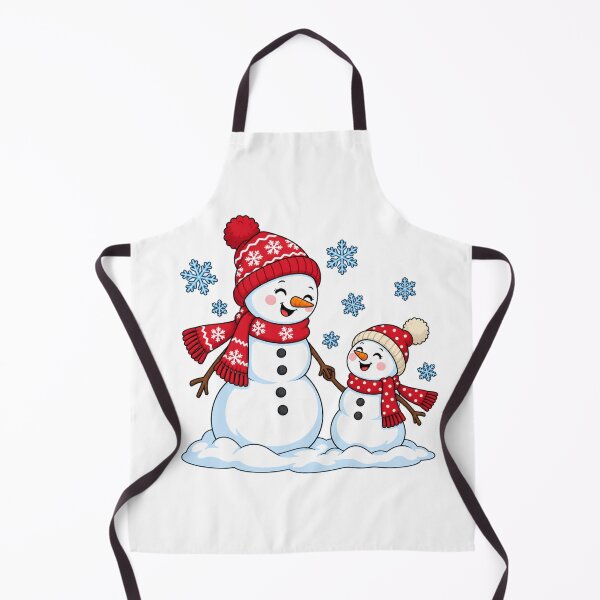 Item preview, Snowman Friends in Red Winter Hats and Scarves designed and sold by skyartdesign.