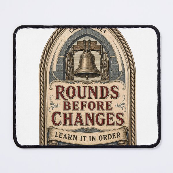 Item preview, Rounds Before Changes Bell Ringing Emblem designed and sold by BoosterShop.