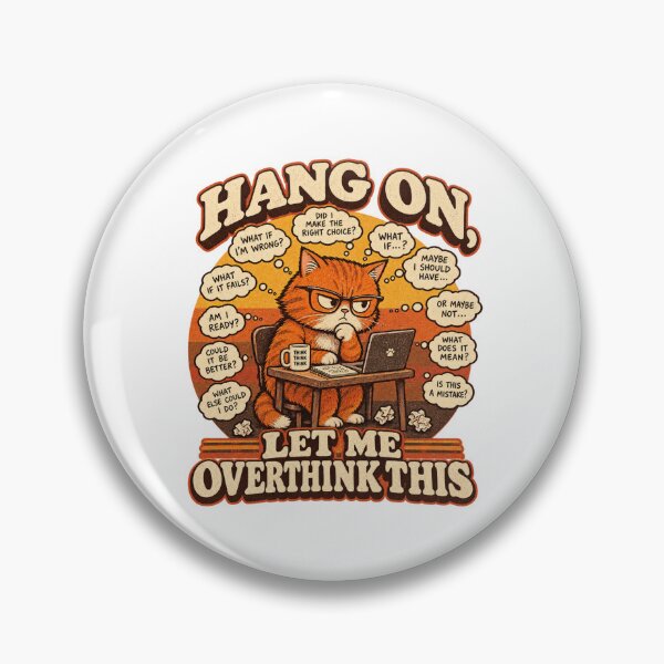 Item preview, Overthinking Cat Funny Retro Vintage designed and sold by jankizkhan.
